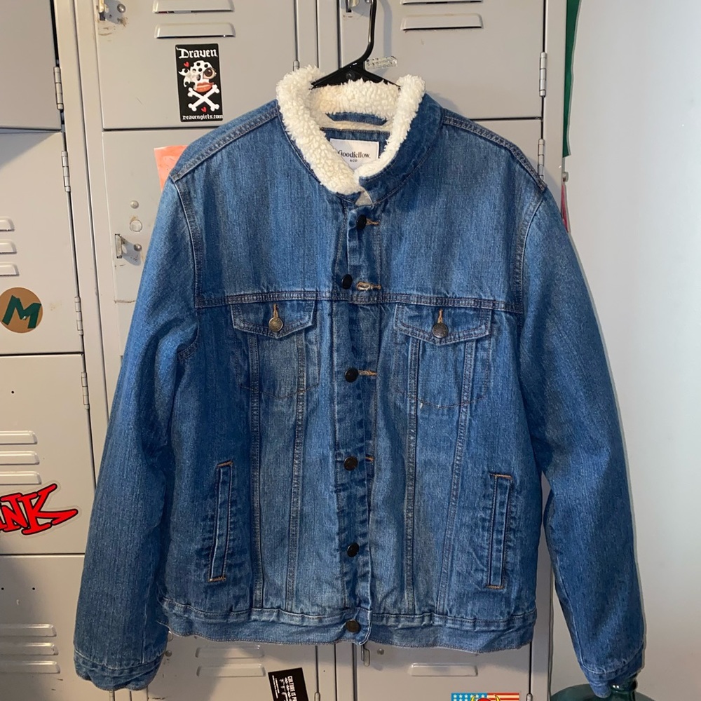 Goodfellow Sherpa Lined Jean Jacket Coat large